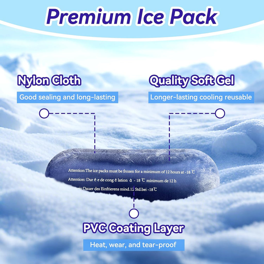 Ice Pack for Insulin Travel Case, TSA Approved Reusable Medical Cooler Bag Ice Packs for Diabetic (Pack of 4)