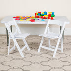 2 Pack Kids White Resin Folding Event Party Chair