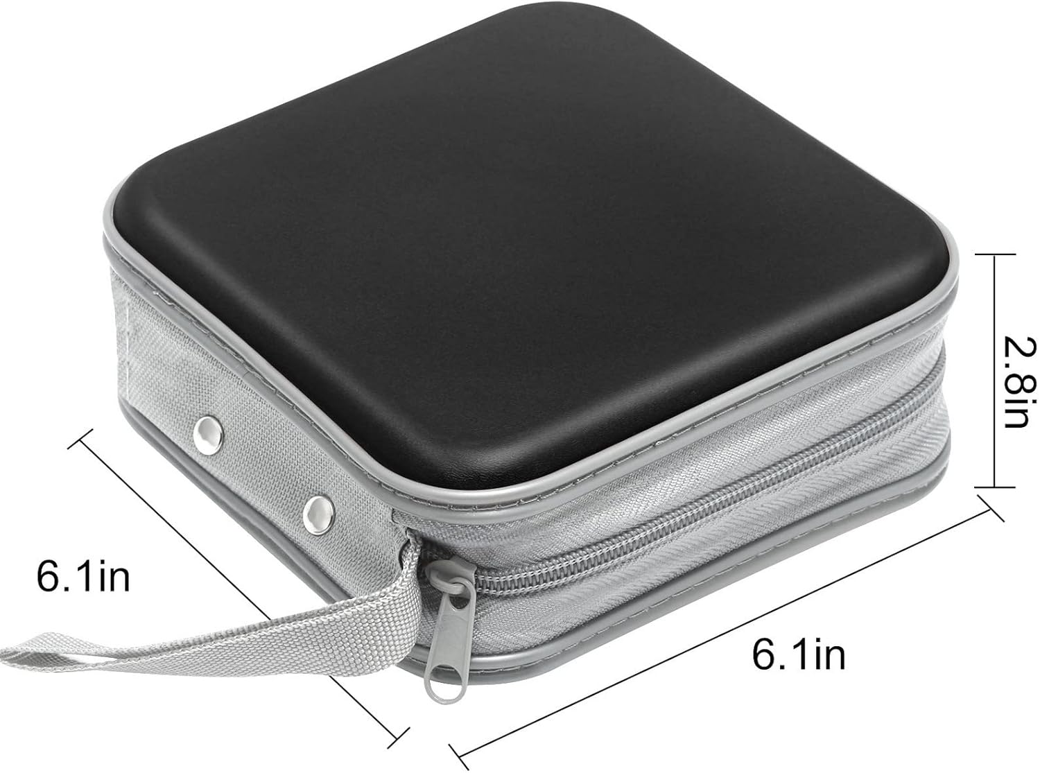 Siveit CD Case, 40 Capacity CD/DVD Case Holders Wallet Hard Plastic DVD Disc Cases Storage Binder for Car Home Office Travel (Black)