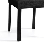 CHUN YI Upholstered Dining Chairs Set of 6, Fabric Dining Room Chairs with Solid Wood Legs, Modern Parson Chairs for Kitchen, Restaurant, Hotel, Black