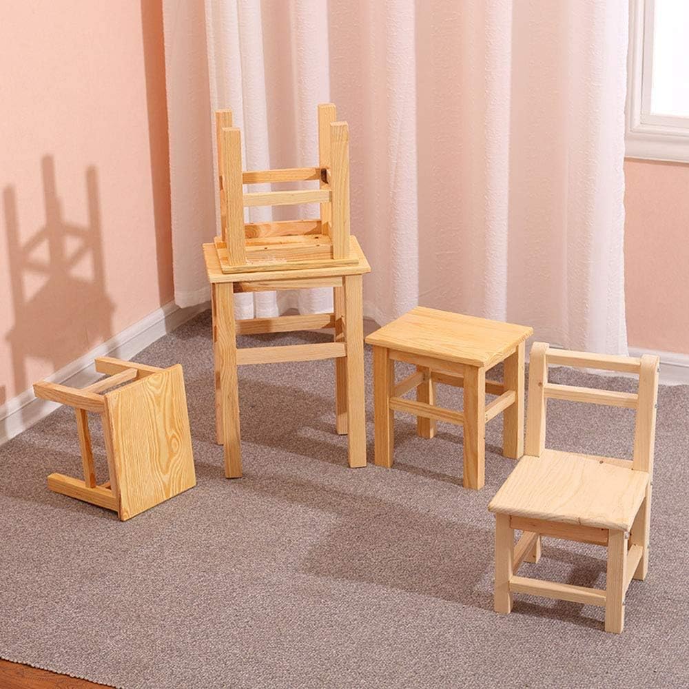 Stool Foot Stool,Solid Wood Stool,Non-Slip Wear Pad,Tenon Wood Craft,Four Siz...