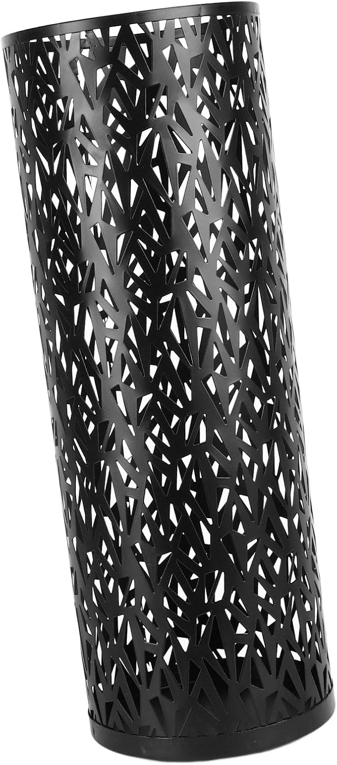 Metal Hollowed Freestanding Round Umbrella Holder Organizer Bin for Home Hotel Office Decor (M 300ml 6.8x9.3cm / 2.7x3.7in)