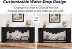 IBF Black Oak Console Table, 63” Long Wood Entryway Table with Storage | 2-Tier Modern Sofa Table Behind Couch for Home Living Room, Rectangular Entry Table for Hallway Entrance Foyer Front Door