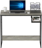Furinno Moretti Lifestyle Study Desk, 35 Inches, French Oak Grey