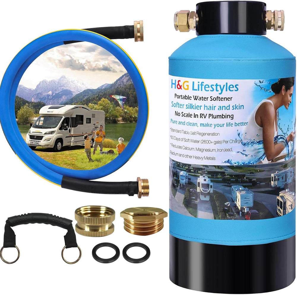 H&G lifestyles Portable Water Softener for RV 5A Food-Grade