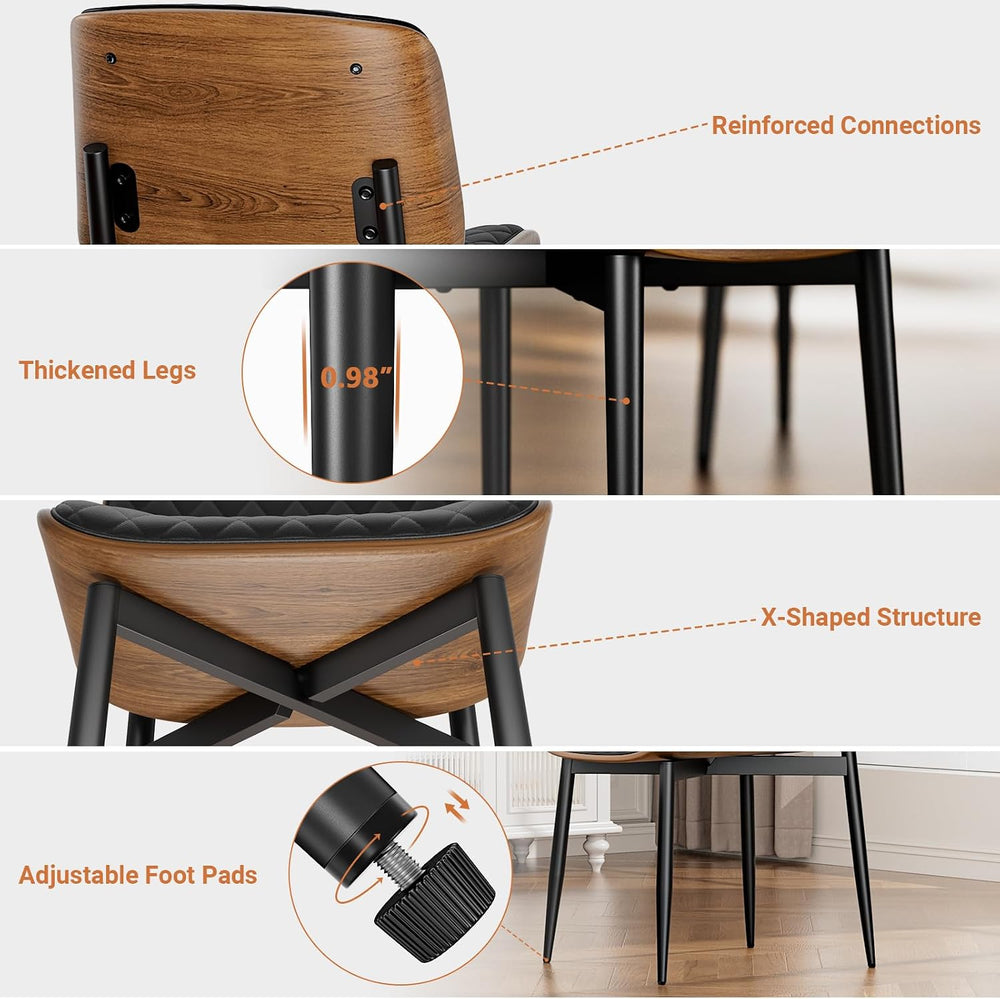 YaFiti Dining Chairs Set of 2, Mid Century Modern Accent Dining Room and Kitc...