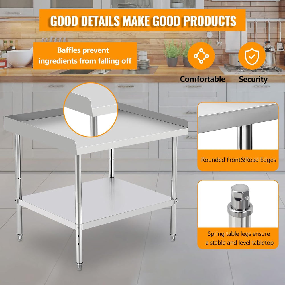 24x24x30 Inch Equipment Grill Stand Table Stainless Steel NSF Certified 400 L...