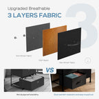 Dresser for Bedroom with 8 Drawers, Anti-Tip Tall Fabric Chests Storage Organizer Tower Furniture with Wooden Top Metal Frame for Clothes, Closet, Living Room, Hallway, Entryway