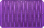 Silicone Dish Drying Mat for Multiple Usage,Easy clean,Eco-friendly,Heat-resistant Silicone Mat for Kitchen Counter or Sink,Refrigerator or Drawer Liner Purple 3XL 28 inches x 18 inches