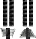 80 pcs MAGNETIC Modular Wrench Organizers for Tool Drawers - Wrench Rack with Metric & SAE Labels, Perfect Tool Storage Holder. Gift for father, brother and boyfriend (With Magent) (Black)