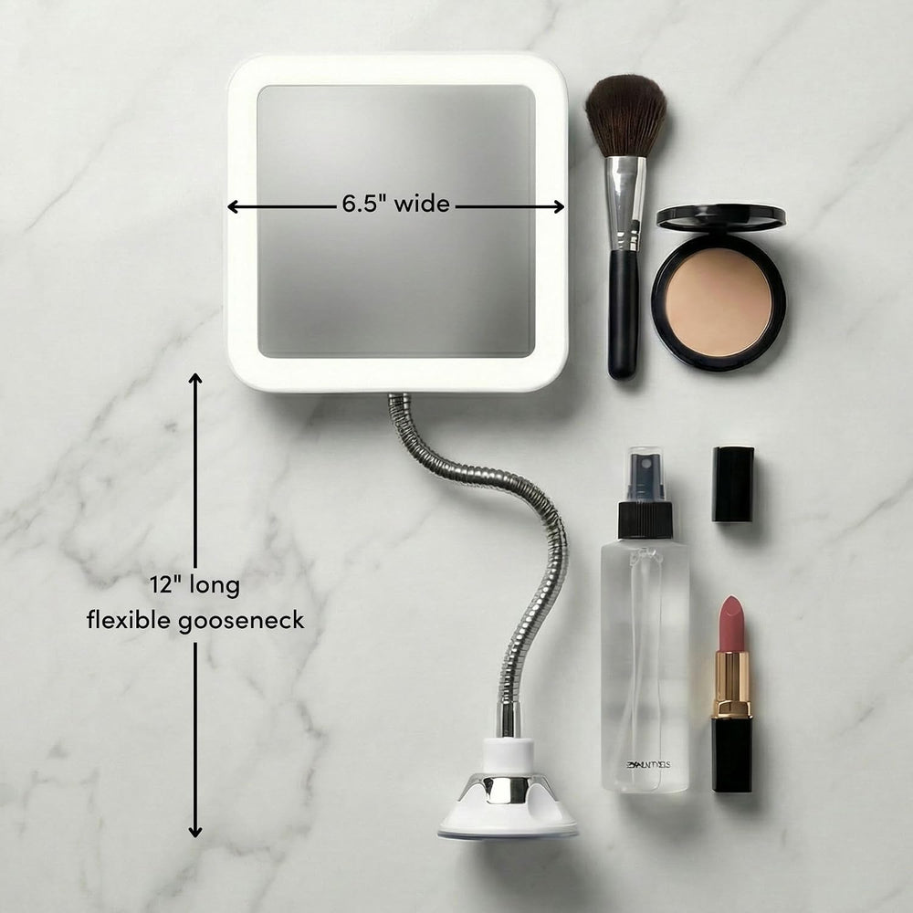Fancii Flexible Magnifying Mirror 10X with LED Light and Gooseneck, Lighted T...