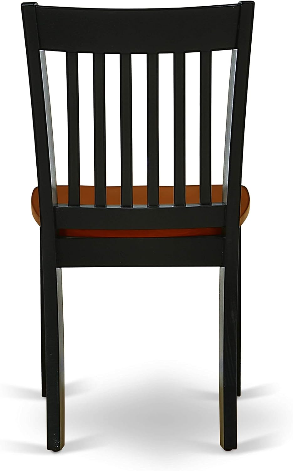 East West Furniture NFC-BCH-W Norfolk Dining Chairs - Slat Back Wood Seat Kit...