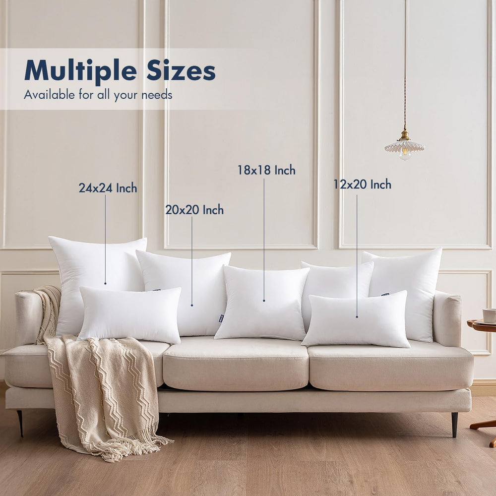 MIULEE 14x22 Throw Pillows Inserts 2 Pack, Decorative Pillows for Couch Bed