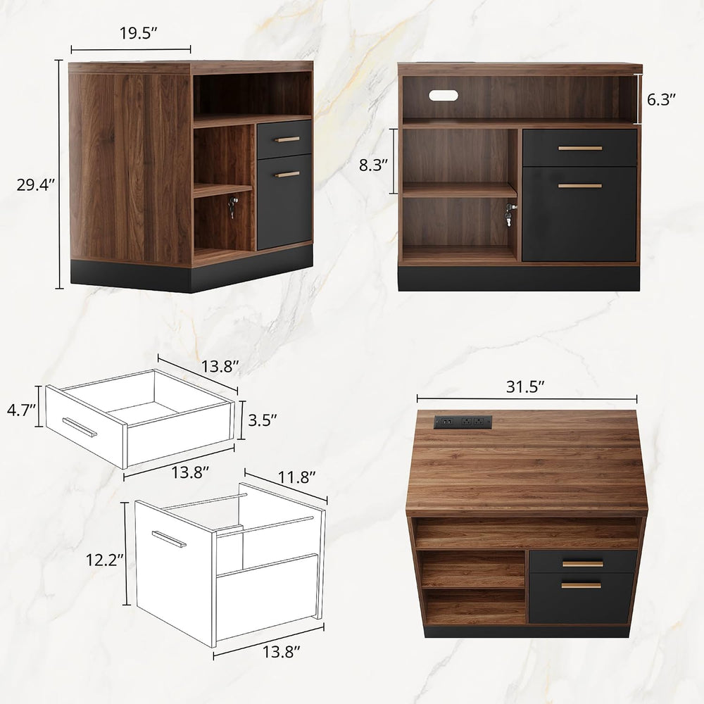 ModernMate 2 Drawer Lateral File Cabinet with Lock for Home Office | Filing C...