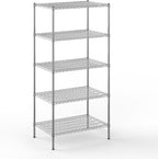 24" Deep x 36" Wide x 74" Height Wire Shelving Kit | 5-Tier | NSF Commercial Storage Rack Unit