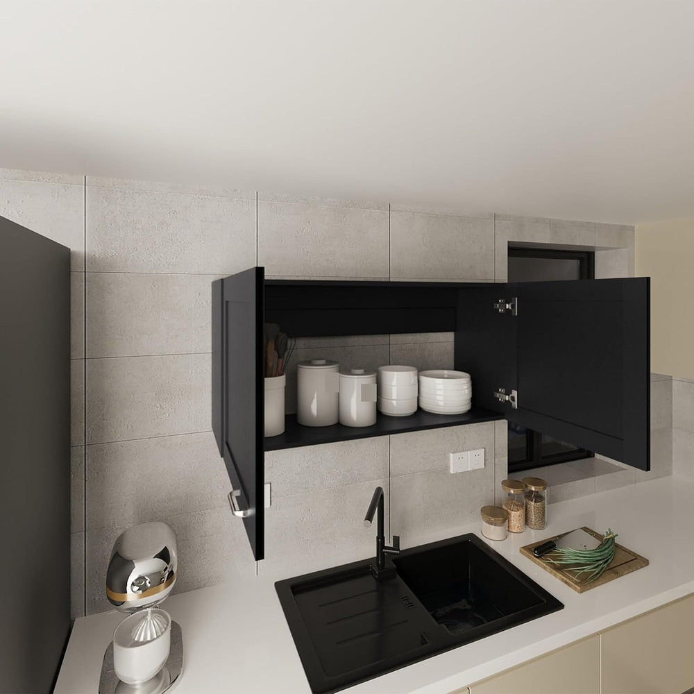 Wall Cabinet with 2 Doors, Pantry Locker Sideboard Cupboard for Kitchen Hallw...