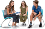 Virco ANROCK16 Analogy Rocking Chair 16" Seat Height (Set of 4) - Navy | For 3rd to 4th Grade, Flexible Seating, Promotes Focus, Ideal for Classrooms and Libraries, No Assembly Required