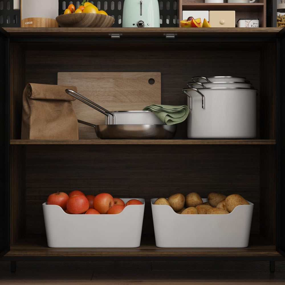 MOUMON 70.9" Extra Large Kitchen Pantry Cabinet with Hutch, Industrial K...