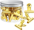 30 Pieces Push Pins Clips Gold Thumb Tacks with Clips for Cork Boards, Bulletin Boards