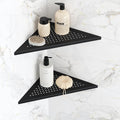 Corner Shower Shelves, 10” Recessed Tile Shower Shelf Matte Black, 304 Stainless Steel Grout in Corner Tile Bathroom Shelves, No Drilling, 2 Pack