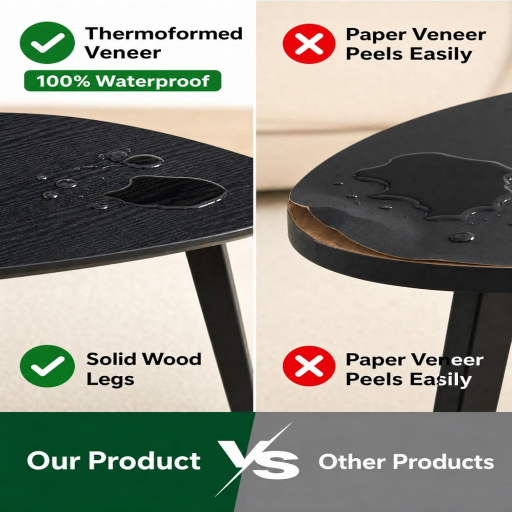 Nesting Coffee Table Set of 2-Mid Century Modern Coffee Table | Guitar Pick S...