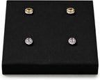 Oirlv Black Microfiber Jewelry Necklace Display Stand | Black Microfiber Display Bust, 5.51"X5.51"X0.79", Soft Protective Surface, Best for Bracelets