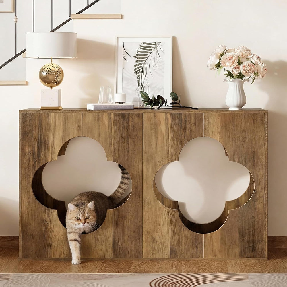 Tohomeor Farmhouse Console Table, 2-Tier Entryway Table with Storage, Behind ...