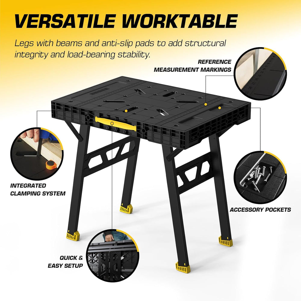 Express Folding Work Table, Easy Setup Portable Folding Work Table & Port...