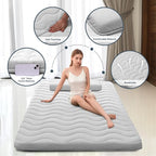 Japanese Floor Mattress, 100% High Density Comfortable Foam, 3.5" Thicken Foldable Mattress Tatami Mat Sleeping Pad, Ideal for Comfort and Support, Kids Floor Lounger Pillow Bed Sofa (Full）