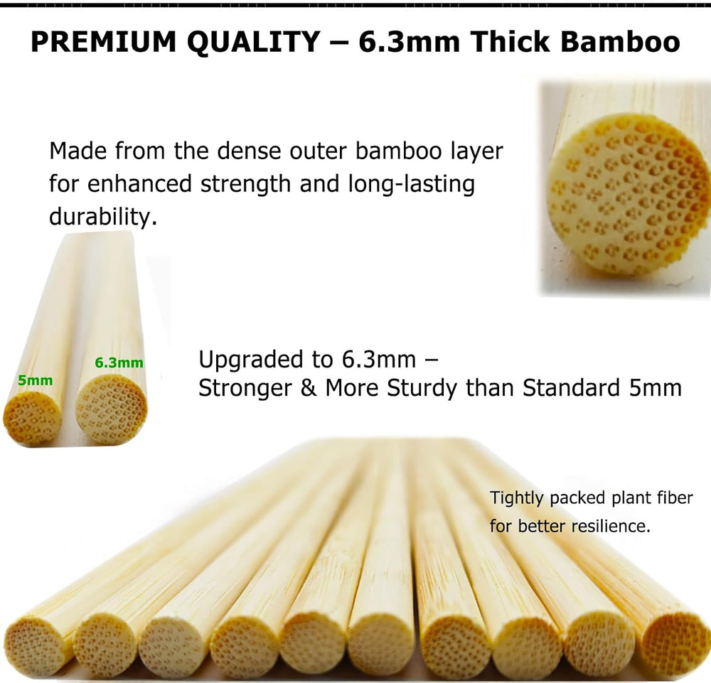 125Pcs 2.5ft/30in Bamboo Plant Stakes, Garden Stakes, Bamboo Stakes for Tomat...