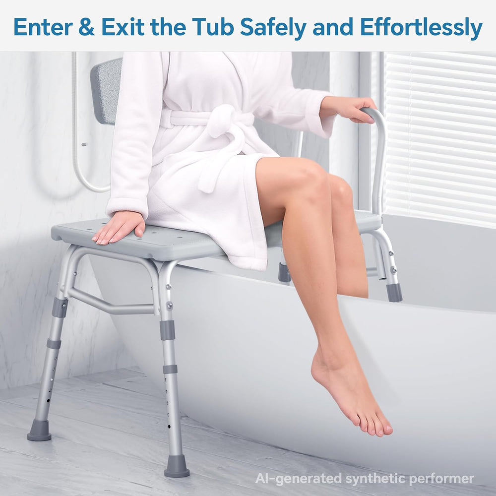 HOMLAND Tub Transfer Bench for Bathtub, FSA/HSA Eligible 400 lbs Heavy Duty S...