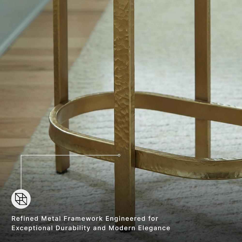Signature Design by Ashley Porterville Modern Accent Table with Cast Glass To...