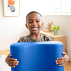 ECR4Kids SoftZone Toddler Modular Stool Seating Set, Classroom Furniture, Blue, 2-Pack