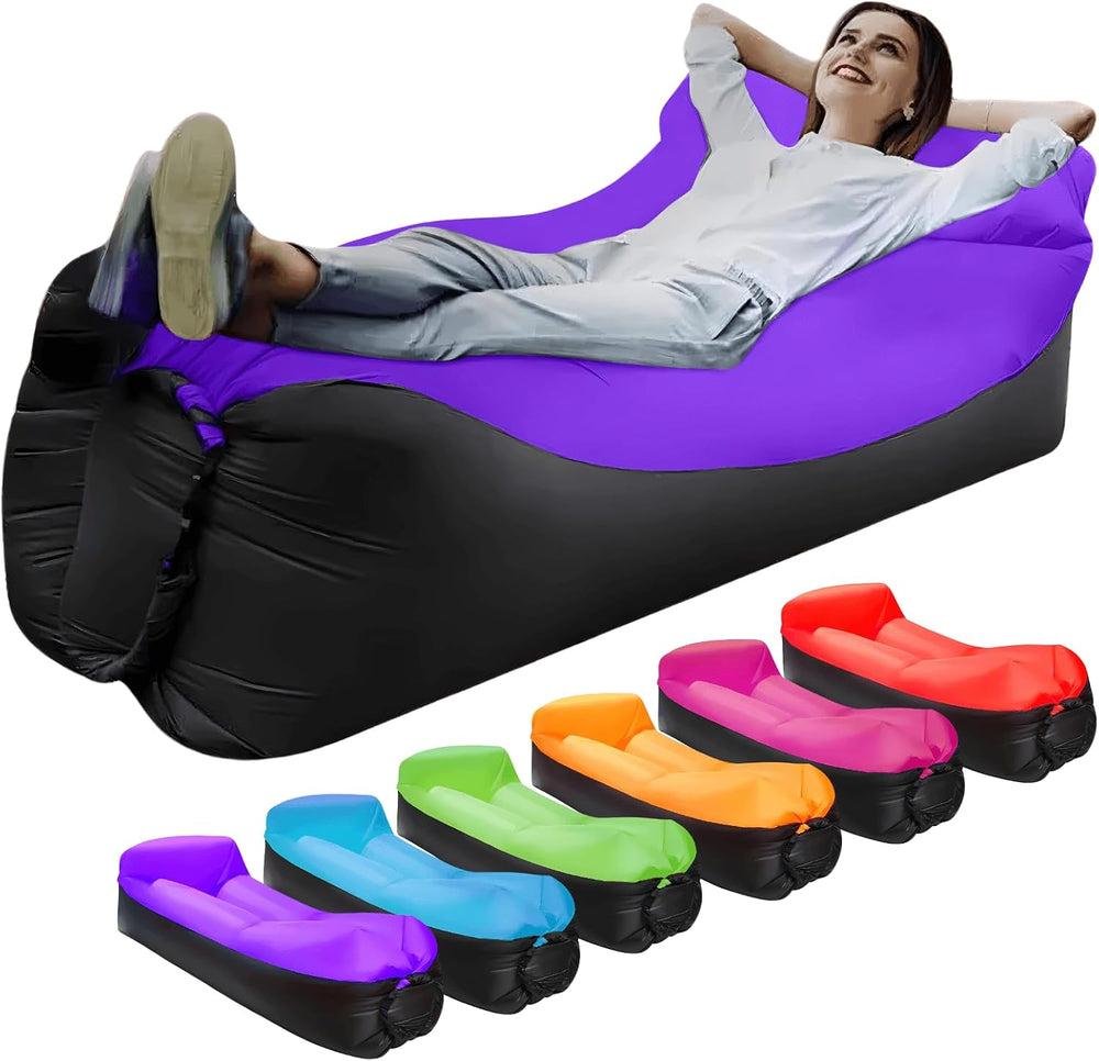 Inflatable Lounger Air Sofa Hammock, Inflatable Couch for Camping, Perfect fo...