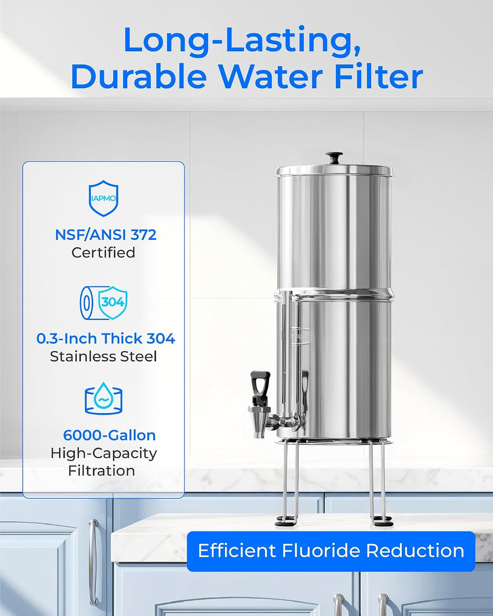 Waterdrop TK-FS Gravity Water Filter System, NSF/ANSI 42&372 Standard