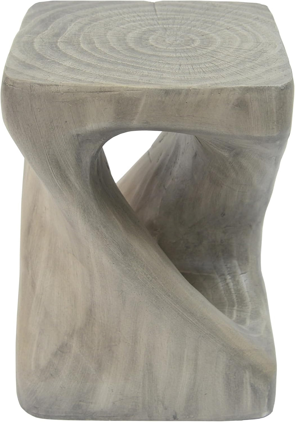 MGO Twist Shape Side Table for Indoor Outdoor, 16 Inch Modern Spiral End Tabl...
