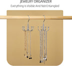 ZEDODIER Belt Hanger, 4 Pack Rotatable Belt Rack Closet Accessories Organizer, Maximum 24 Storage Capacity, Hanging Holder Storage Hook for Belt, Bra, Tank Top, Tie, Scarf, Purse, Silver
