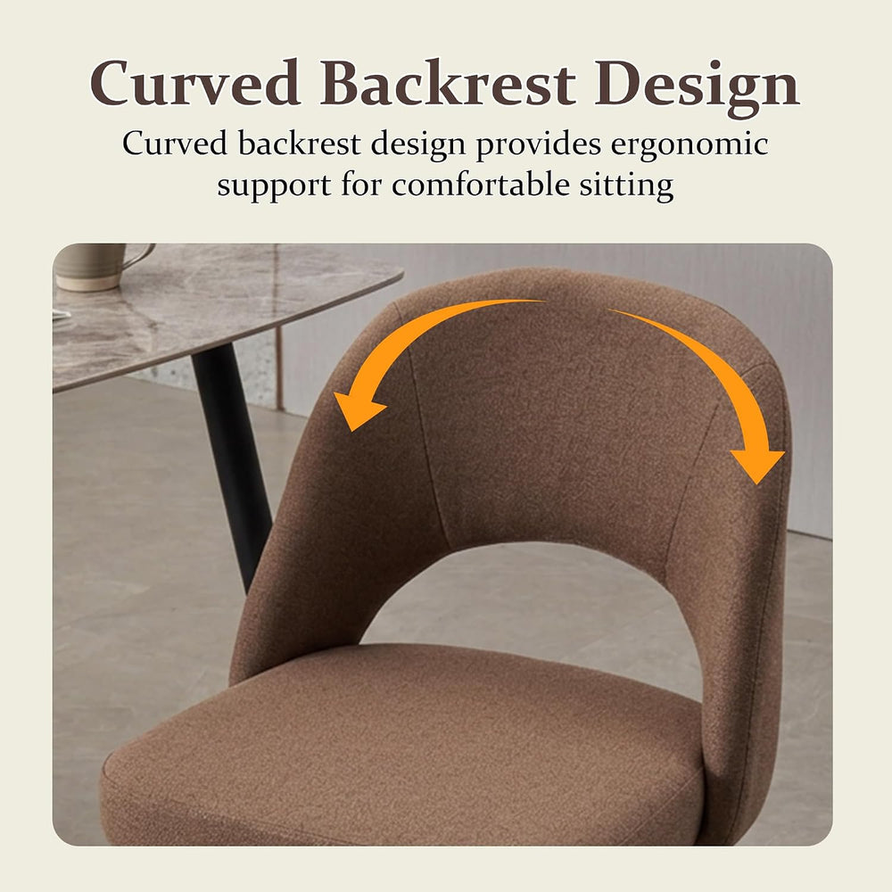 Modern Dining Chairs, Fabric Upholstered Accent Kitchen Chairs with Comfy Pad...