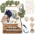 Wooden Baby Shower Crate Closet, Personalized Baby Shower Basket, Burnt