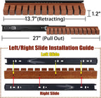 Premium Walnut Wood Belt Organizer with Sliding System - 12-Belt Heavy-Duty Belt Holder, Wall-Mounted Belt Hanger for Closet, Space Saving Storage & Elegant Father’s Day Gift