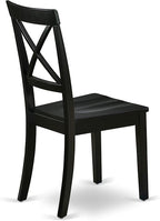 East West Furniture LGBO5-BLK-W 5 Piece Kitchen Table & Chairs Set Includes a Rectangle Dining Room Table with Butterfly Leaf and 4 Dining Chairs, 42x84 Inch, Black
