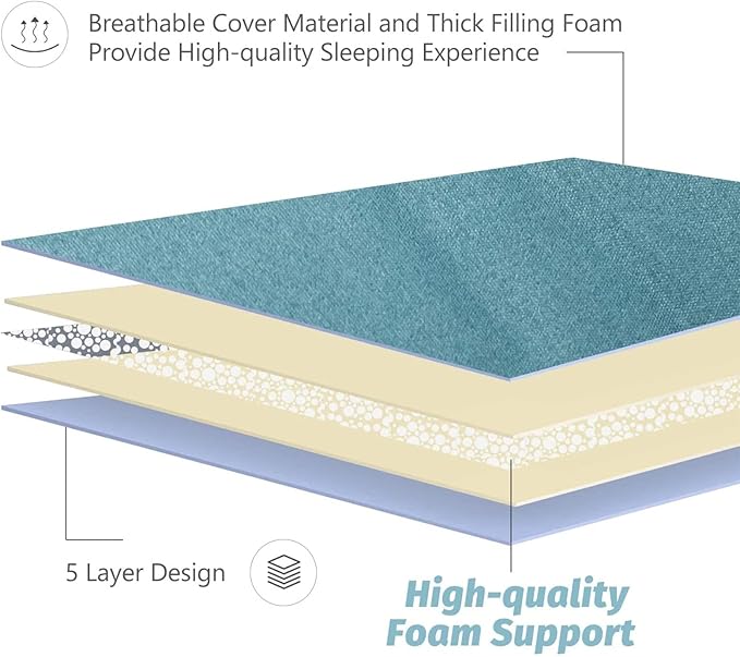 MAXYOYO Japanese Floor Mattress Futon Mattress, 4" Thicken Tatami Mat Sleeping Pad Foldable Roll Up Mat Boys Girls Dormitory Pad Kids Floor Lounger Pillow Bed, Charcoal Grey, Queen Size