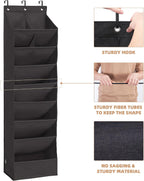 STORAGE MANIAC Over the Door Shoe Organizer Heavy-Duty Large Deep Pocket Hanging Shoe Organizer Shoe Rack Door Closet Shoe Organizer for Wall, Dorm & Narrow Door Storage Shoe Holder Black, 1 Pack