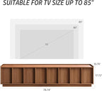 Mid Century Modern TV Stand with Storage,78.74" Wood TV Console Entertainment Center for Living Room,Walnut Media Console TV Cabinet Rectangular