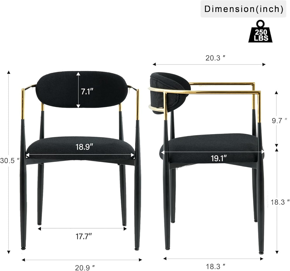 Baysitone Dining Chairs Set of 2 Mid-Century Modern Upholstered Boucle Dining...