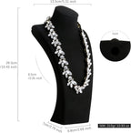 GemeShou Black necklace storage organizer for sale, Velvet necklace holder stand, jewelry bust display stands, Jewelry Mannequin for Countertop, Showcase【Black-Medium height 10.43 inch】