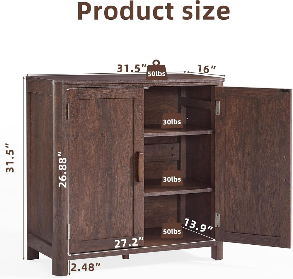 Joaxswe Sideboard Buffet Cabinet with Storage, 31.5" Arc-Shaped Credenza...