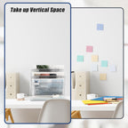 EASEPRES Desk File Organizer Mesh 4-Tier, Hanging Wall Mount Document Organization Stand, Desktop Vertical Mail Paper Folder Holder Rack with Bottom Tray for Office Home Cubicle Countertop, White