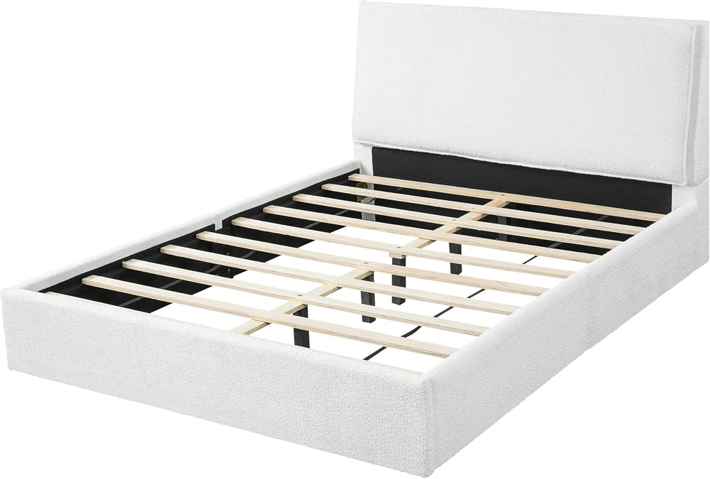 Christopher Knight Home Jamaiya Boucle Upholstered Queen Size Bed Frame with ...
