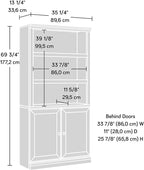 Sauder Miscellaneous Storage Bookcase With Doors/ book shelf, Select Cherry finish